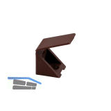 HENKE Schrankverbinder Corner 3 mit Klappe und 2 Senkbohrungen � 4,5 dunkelbraun