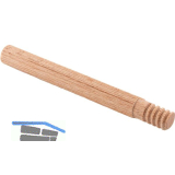 JOWE Riffelstab Buche/Ahorn 16x150mm mit Gewinde 15x19mm