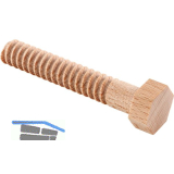 JOWE 6-Kant Gewindeschraube 15x100mm, Gewindel�nge 80mm