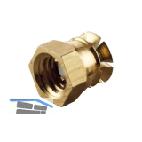 Spreizmuffe sechskant, M6 L�nge 9 mm, Bohr �8 mm, Messing blank mit Nylonkugel