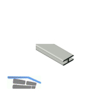 R�ckwandschiene, L�nge 2000 mm, Holzst�rke 4 mm, Kunststoff braun