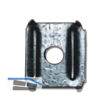 R�ckwand-Halteplatte, 17 x 16 x 1 mm, Stahl blank