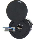 EVOline One 2fach USB Charger A+C mit Drehdeckel schwarz