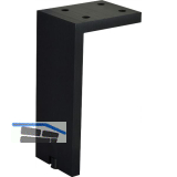 Dekorfu� Fonda 150 x 10 mm, L�nge 150 mm, Aluminium, schwarz geb�rstet