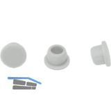 LAMELLO Clamex Abdeckkappen, Kunststoff RAL 7035 lichtgrau, VPE 100