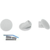 LAMELLO Clamex Abdeckkappen 45�, Kunststoff RAL 7035 lichtgrau, VPE 100