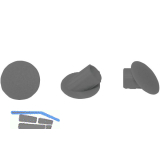 LAMELLO Clamex Abdeckkappen 45�, Kunststoff RAL 7022 umbragrau, VPE 100