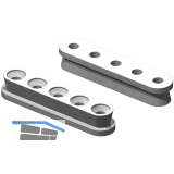 KEILVERBINDER Langh�lse zum Schrauben, Kunststoff wei�