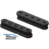 KEILVERBINDER Langh�lse zum Schrauben, Kunststoff schwarz