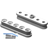 KEILVERBINDER Langh�lse mit Zentrierstift, Kunststoff wei�