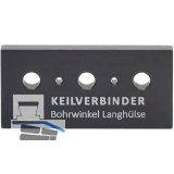 KEILVERBINDER Bohrwinkel f�r Langh�lsen, 15mm, Aluminium schwarz eloxiert
