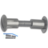 Verbindungsschraube - M5, Schlitz, �8, Holzst�rke 35-38, Zink vernickelt