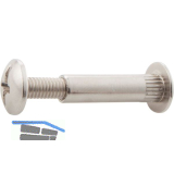 Verbindungsschraube - M6, Kreuzschlitz, �8, Holzst�rke 35-40, Zink vernickelt