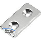 Quadermagnet 40x20x4mm, Haftkraft 12 kg