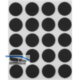 Abdeckkappe selbstklebend, �13mm, 20 St�ck, Kunststoff schwarz