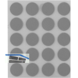 Abdeckkappe selbstklebend, �13mm, 20 St�ck, Kunststoff grau