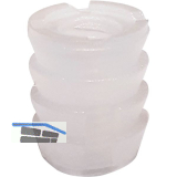 Einschlagmuffe rund, M4 L�nge 10,2 mm,Bohr �8, Kette zu 20 Stk.,Kunststoff natur