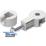 Arbeitsplattenverbinder Quick Tech Set 64 mm, Stahl/Kunststoff wei�grau