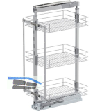 VS TAL Larder 2 Hochschrankauszug Set Classic KB 400 mm Silber