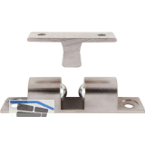 Doppelkugelschnapper, 9 x 50 mm, Messing vernickelt