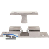 Doppelkugelschnapper, 13 x 70 mm, Messing vernickelt