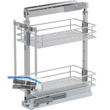 VS TAL Larder 1 Hochschrankauszug Set Saphir KB 300 mm Silber