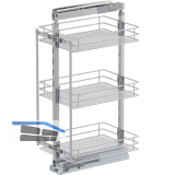 VS TAL Larder 2 Hochschrankauszug Set Saphir KB 400 mm Silber