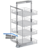 VS TAL Larder 3 Hochschrankauszug Set Saphir KB 600 mm Silber