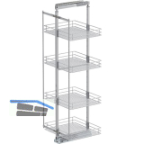 VS TAL Larder 5 Hochschrankauszug Set Saphir KB 600 mm Silber