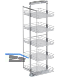 VS TAL Larder 5 Hochschrankauszug Set Saphir KB 600 mm Silber