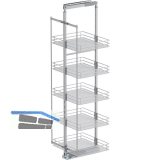 VS TAL Larder 6 Hochschrankauszug Set Saphir KB 600 mm Silber