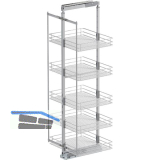 VS TAL Larder 6 Hochschrankauszug Set Saphir KB 600 mm Silber/Chrom