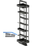 VS TAL Larder 6 Flex Hochschranksauszug Planero Broom KB 400 mm Lava