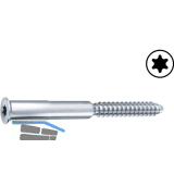 DUSAFIX Verbindungsschraube TX20, 5.5 x 60 mm, Stahl verzinkt