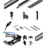 HAWA Concepta III Set, 25 Push rechts, T�rh�he 1200 - 2200 mm