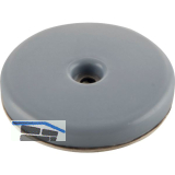 Teflongleiter mit Schraube rund, � 26 mm, H�he 8,5 mm, graublau