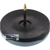 Teflongleiter mit Nagel rund, � 16 mm, H�he 8 mm, graublau