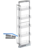 VS TAL Larder 5 Hochschrankauszug Set Classic KB 300 mm 5 Ablagen Silber