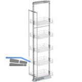 VS TAL Larder 6 Hochschrankauszug Set Classic KB 400 mm Silber