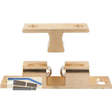 Doppelkugelschnapper, 9 x 50 mm, Messing poliert