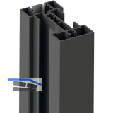VOLPATO Stili Profil 4800 mm, Aluminium schwarz eloxiert