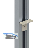 VOLPATO Stili Tablartr�ger f�r Glassregale, Aluminium schwarz eloxiert