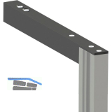 VOLPATO Stili Wandanbindung oben 220 mm Aluminium schwarz eloxiert