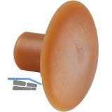 Verbindungsschraube-Abdeckkappe, 12 mm hellbraun
