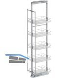 VS TAL Larder 6 Hochschrankauszug Set Saphir KB 400 mm Silber/Chrom