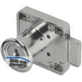 Zylinder-Kastenschloss leichte Ausf�hrung links, Zamak vernickelt