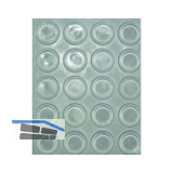 TDK1 T�ranschlagd�mpfer selbstklebend, rund, �13 x 4, Kunststoff transparent