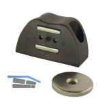 Magnetschnapper FA inkl. Gegenst�ck rund mit einem Schraubloch, HK 4kg, KS braun