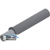 BLUM BLUMOTION 970-griffseitig einbohren, Bohr �10, Kunststoff staubgrau