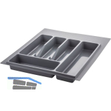 VOLPATO Besteckeinsatz Serie 72 KB 450 mm Kunststoff Silbergrau